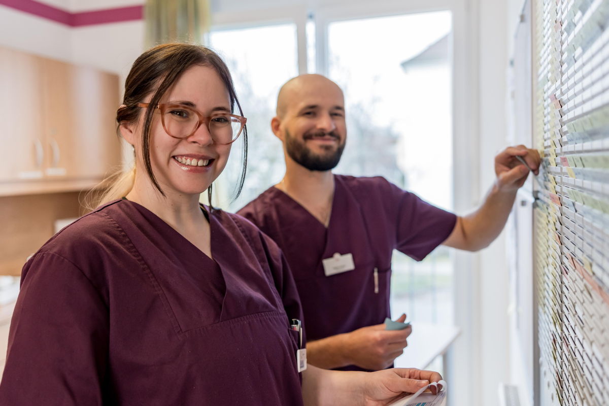 Mitarbeiter auf der Pflegestation